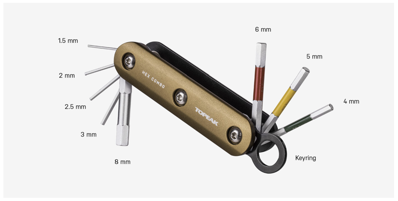Topeak HEX Combo Folding Aluminium Cycling MultiTool-8